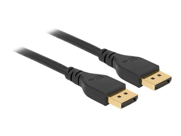 DeLOCK - DisplayPort-kabel - DisplayPort (M) til DisplayPort (M) - DisplayPort 1.4 - 2.0m - 8K-støtte - Svart (85910)