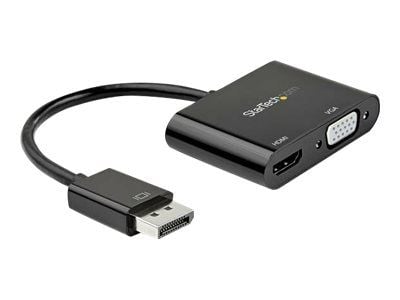 StarTech.com DisplayPort to HDMI VGA Adapter, DisplayPort 1.2 HBR2 to HDMI 2.0 (4K 60Hz) tai VGA 1080p Converter Dongle, DP to HDMI or VGA Monitor ...