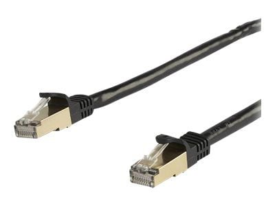 StarTech.com 2m CAT6A Ethernet Cable, 10 Gigabit Shielded Snagless RJ45 100W PoE Patch Cord, CAT 6A 10GbE STP Network Cable w/Strain Relief, Black,...