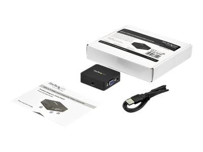 Startech 1080p VGA to RCA and S-Video Converter - USB Powered - Video adapter - VGA / S-Video / sammensatt video - HD-15 (VGA) hunn til 4-pins mini...