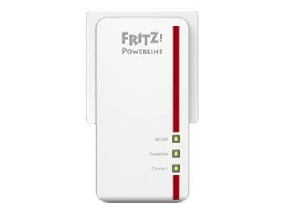 FRITZ!Powerline 1260E - Strømlinjeadaptersett 1GbE, HomePlug AV (HPAV) 2.0, IEEE 1901 - Wi-Fi 5 - Dobbeltbånd - veggpluggbar