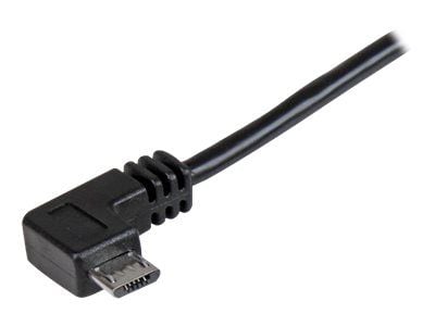 StarTech Right Angle Micro USB Cable - 1 ft / 0.5m - 90 degree - USB Cord - USB Charger Cable - USB to Micro USB Cable (USBAUB50CMRA) - USB-kabel -...