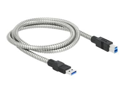 Delock - USB-kaapeli - USB Type A (han) til USB Type B (han) - USB 3.2 Gen 1 - 1 m - sølv - sølv