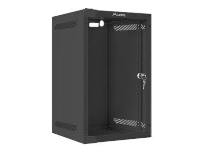 Lanberg - Rack skap - veggmonterbar - RAL 9004, svart - 9U - 10"