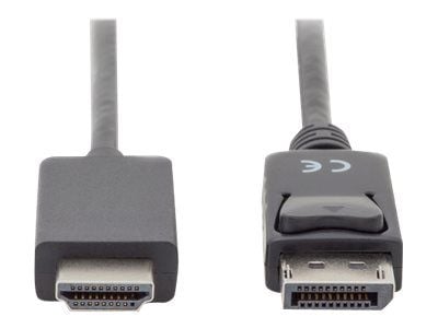 ASSMANN - Adapterkabel - DisplayPort hann låsing til HDMI hann - 1 m - trippel beskyttelse - svart - formstøpt, 4K-støtte, smekklås