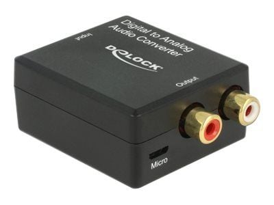 Delock - Digital till analog ljudkonverterare - svart
