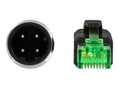 Delock - Nettverkskabel - 4-pins M12 (hann) til RJ-45 (hann) - 2 m - trippel beskyttelse - grønn