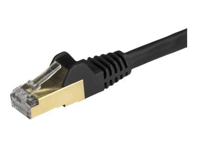 StarTech.com 3m CAT6A Ethernet-kaapeli, 10 Gigabit Shielded Snagless RJ45 100W PoE Patch Cord, CAT 6A 10GbE STP verkkokaapeli w/Strain Relief, must...