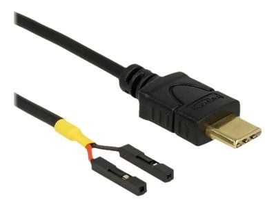 DeLOCK 85396, 0,3 m, USB C, Musta