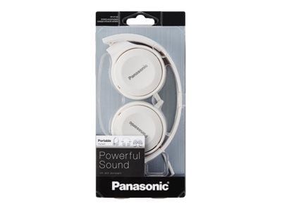 Panasonic RP-HF100E - Hodetelefoner - on-ear - kablet - 3,5 mm jakk - hvit