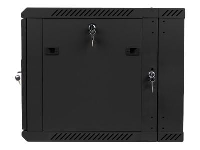 Lanberg - Rack skap - veggmonterbar - svart, RAL 9004 - 9U - 19"