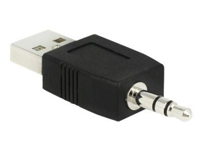 Delock - Ladeadapter - USB hann til mini-phone stereo 3.5 mm hann - svart