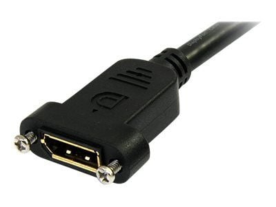 StarTech 3 ft / 91 cm 20 pin DP DisplayPort Extension Panel Mount Cable - DisplayPort to DisplayPort - Male to Female (DPPNLFM3PW) - DisplayPort-ka...