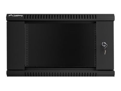 Lanberg - Rack skap - veggmonterbar - svart, RAL 9004 - 6U - 19"