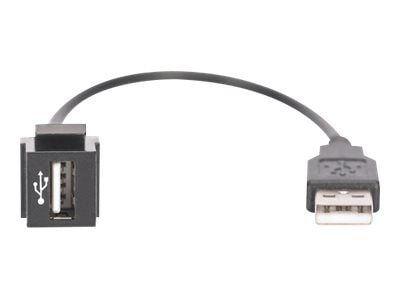 DIGITUS Professional DN-93402 - Modulaarinen lisälaite - USB 2.0 tyyppi A - musta, RAL 9005