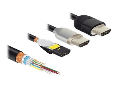 Delock Premium - Premium High Speed - HDMI-kabel med Ethernet - HDMI hann til HDMI hann - 5 m - tredobbeltskjermet snodd ledningspar - svart - 4K-s...