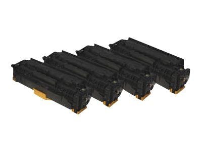 Peach Combi-Pack - 4-pack - høykapasitets - svart, gul, cyan, magenta - kompatibel - gjenfabrikert - tonerpatron (alternativ for: HP 312A, HP 312X)...