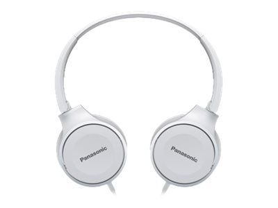 Panasonic RP-HF100E - Hodetelefoner - on-ear - kablet - 3,5 mm jakk - hvit