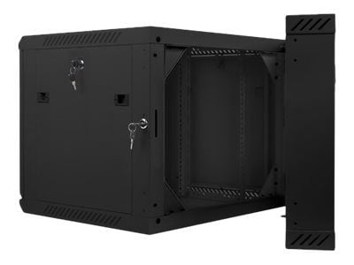 Lanberg - Rack skap - veggmonterbar - svart, RAL 9004 - 9U - 19"
