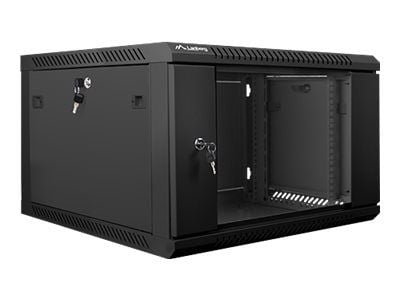 Lanberg - Rack skap - veggmonterbar - svart, RAL 9004 - 6U - 19"