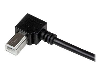 StarTech 3m USB 2.0 A to Right Angle B Cable Cord - 3 m USB Printer Cable - Right Angle USB B Cable - 1x USB A (M), 1x USB B (M) (USBAB3MR) - USB-k...