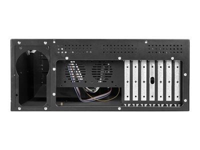 Lanberg - Rack-monterbar - 4U - ATX - ingen strømforsyning - sort - USB/Lyd