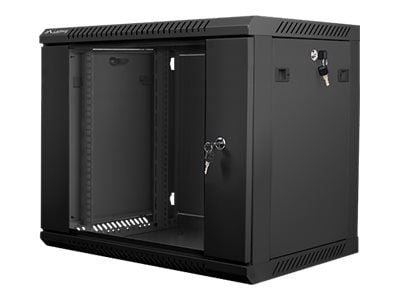 Lanberg - Rack skåp - väggmontering - svart, RAL 9004 - 9U - 19"