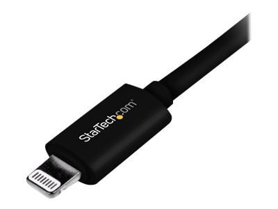 Startech 3m (10ft) Long Black Apple® 8-pin Lightning Connector to USB Cable for iPhone / iPod / iPad - Charge and Sync Cable (USBLT3MB) - Lightning...
