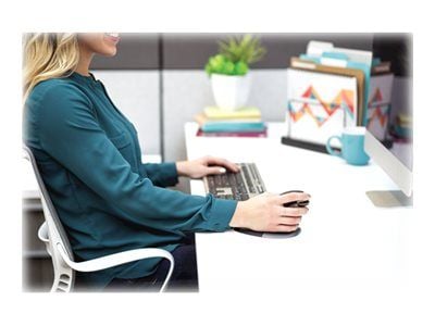 Fellowes Penguin Medium - Vertikal mus - ergonomisk - høyre- og venstrehåndet - laser - trådløs - 2.4 GHz - USB trådløs mottaker - svart, sølv