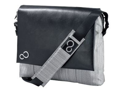 Fujitsu Messenger Bag - Notebookbæreveske - 14" - svart/grå - for LIFEBOOK U7310, U7410, U9310, U9310x