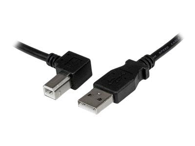 StarTech.com 2m USB 2.0 A to Left Angle B Cable Cord - 2 m USB Printer Cable - Left Angle USB B Cable - 1x USB A (M), 1x USB B (M) (USBAB2ML) - USB...
