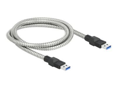 Delock - USB-kabel - USB-type A (hann) til USB-type A (hann) - USB 3.2 Gen 1 - 1 m - sølv