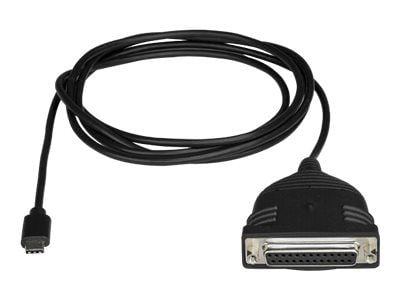 StarTech USB C to Parallel Printer Cable - DB25 Female Port for IEEE1284 Printers - Bus Powered - Printer Cable Adapter - USB to DB25 (ICUSBCPLLD25...