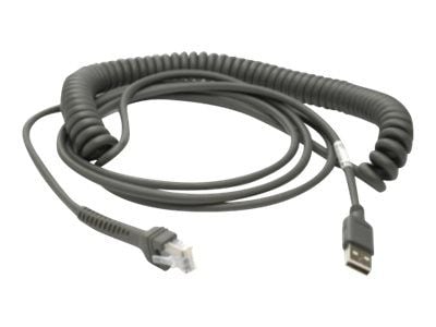 Zebra - USB-kabel - USB (hane) - 5 - 12 V - 4.57 m - lindad - för DS9300 Series DS9308