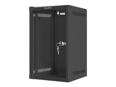 Lanberg - Rack skap - veggmonterbar - RAL 9004, svart - 9U - 10"
