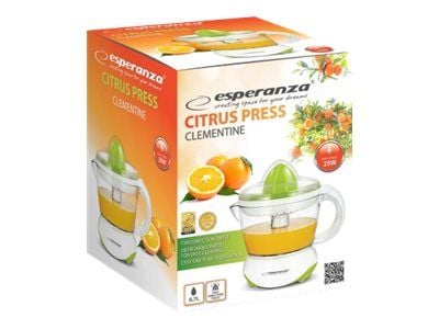 Esperanza CLEMENTINE - Sitruspresse - 0.7 liter - 25 W - hvit/grønn