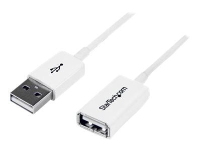 StarTech.com USBEXTPAA1MW, 1 m, USB A, USB A, USB 2.0, 0,48 Gbit/s, Valkoinen
