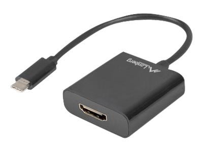 Lanberg - Video/audio-adapter - USB-C hann til HDMI hunn - 15 cm - svart