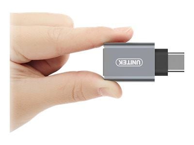 Unitek Y-A025CGY - USB-adapter - USB-C (hann) til USB-type A (hunn) - USB 3.1 Gen 2 - romgrå