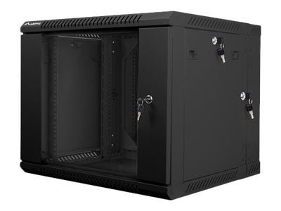 Lanberg - Rack skåp - väggmontering - svart, RAL 9004 - 9U - 19"