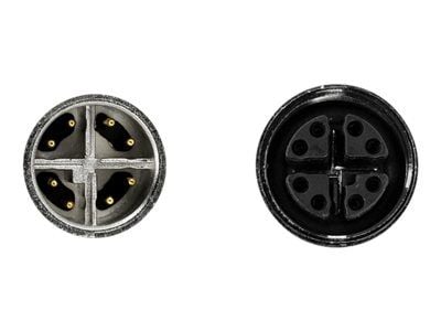 Delock - Koblingskabel - 8 pin M12-X (hann) til 8 pin M12-X (hunn) - 1 m - SFTP - CAT 6a - halogenfri - vannblå