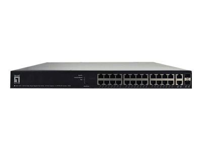 LevelOne GEP-2651, Hallittu, L3, Gigabit Ethernet (10/100/1000), Power over Ethernet -tuki, Telineasennus