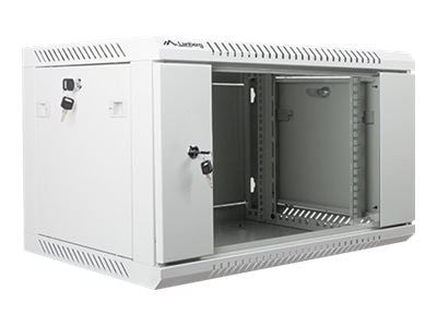 Lanberg - Rack skap - veggmonterbar - grå, RAL 7035 - 6U - 19"