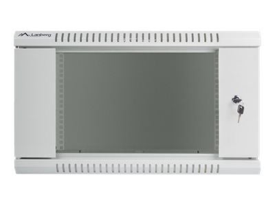 Lanberg - Rack skap - veggmonterbar - grå, RAL 7035 - 6U - 19"