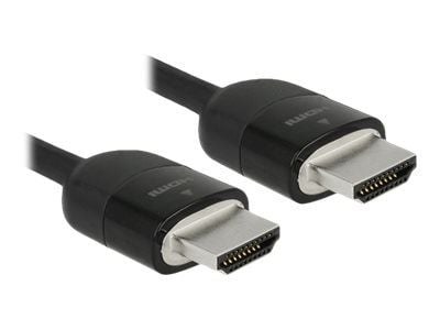 Delock Premium - Premium High Speed - HDMI-kabel med Ethernet - HDMI hann til HDMI hann - 5 m - tredobbeltskjermet snodd ledningspar - svart - 4K-s...