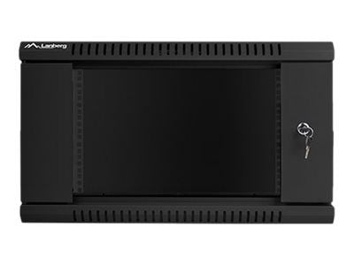 Lanberg - Rack skap - veggmonterbar - svart, RAL 9004 - 6U - 19"
