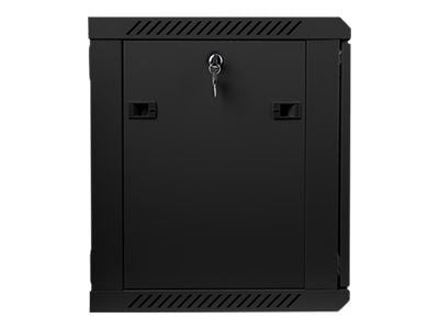Lanberg - Rack skap - veggmonterbar - svart, RAL 9004 - 9U - 19"