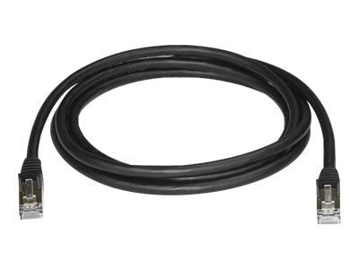 StarTech.com 2m CAT6A Ethernet-kaapeli, 10 Gigabit Shielded Snagless RJ45 100W PoE Patch Cord, CAT 6A 10GbE STP verkkokaapeli w/Strain Relief, must...