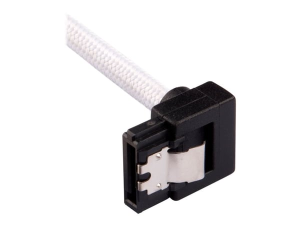 CORSAIR - SATA-kabel - Serial ATA 150/300/600 - SATA (hane) rak, låst till SATA (hane) högervinklad - 60 cm - vit (paket om 2)