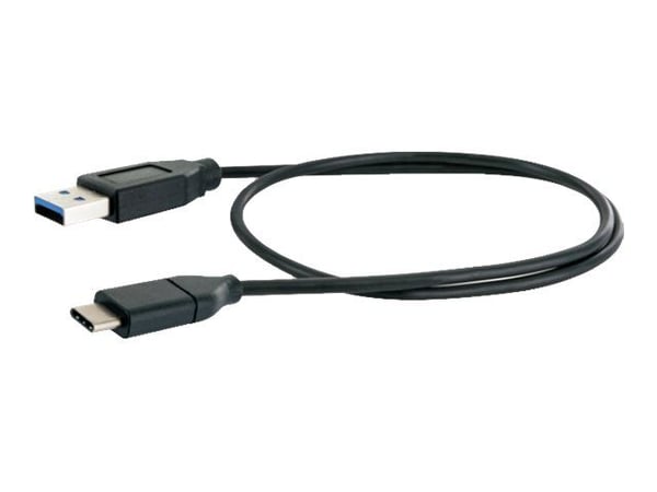 Schwaiger Power4You Professional - USB-kabel - USB-type A (hann) til 24 pin USB-C (hann) - USB 3.1 Gen2 - 3 A - 50 cm - rund - svart